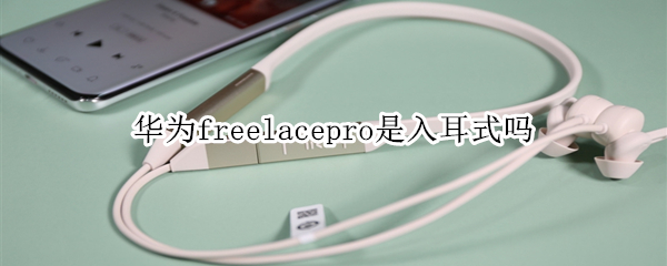 华为freelacepro是入耳式吗