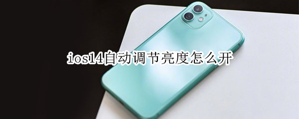 ios14自动调节亮度怎么开