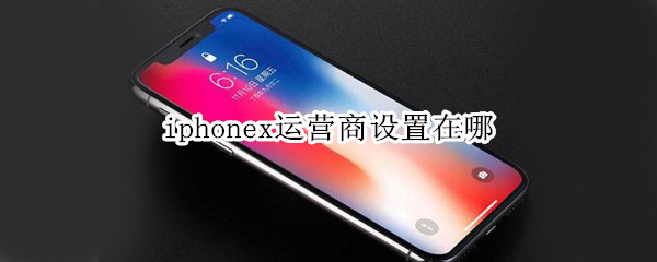 iphonex运营商设置在哪