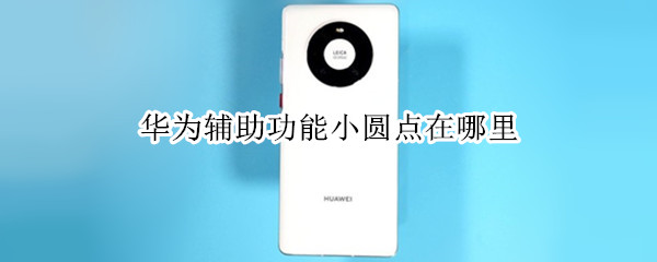 华为辅助功能小圆点在哪里