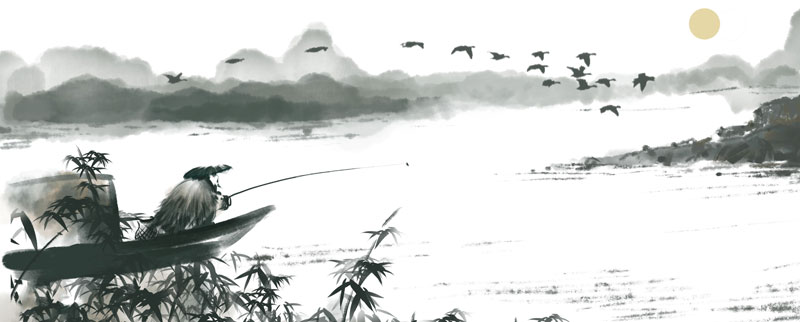 题秋江独钓图全诗拼音 题秋江独构图拼音