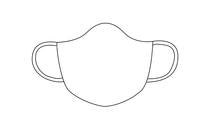 口罩简笔画步骤图 口罩简笔画