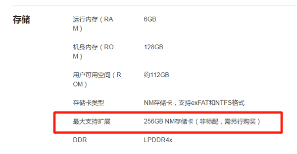 荣耀x10max支持内存卡吗