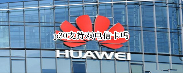 p30支持双电信卡吗