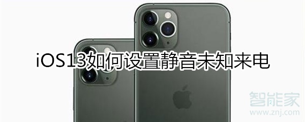 ios13静音未知来电在哪里设置