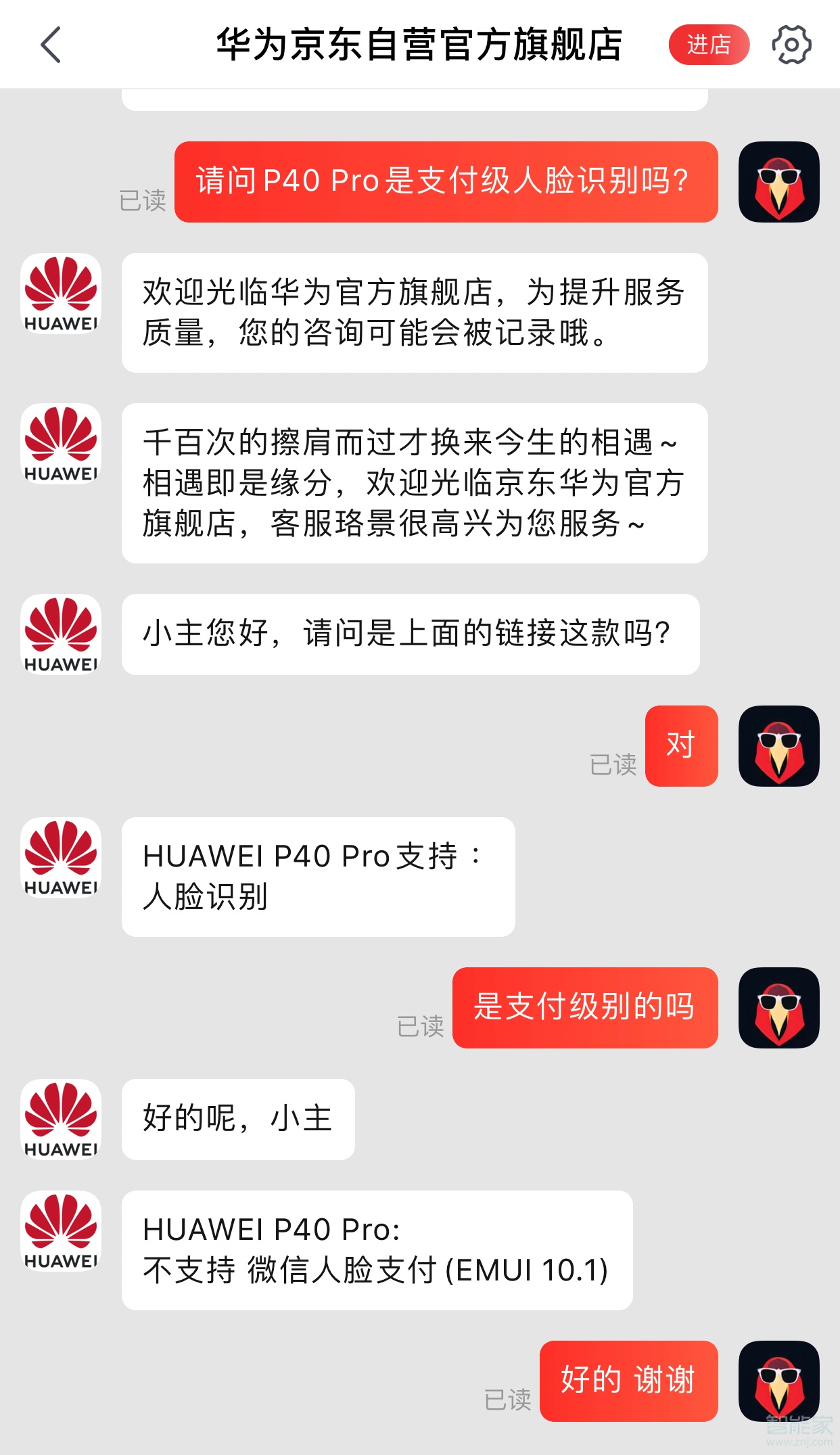 华为p40pro支持人脸识别支付吗