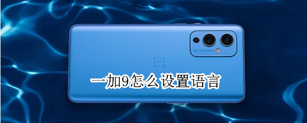 一加9怎么设置语言