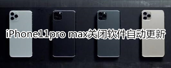 iPhone11pro max怎么关闭软件自动更新