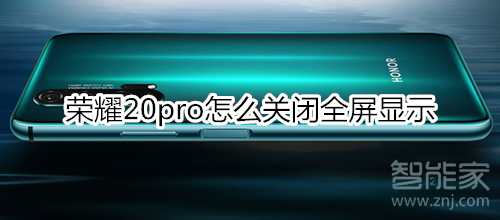 荣耀20pro怎么关闭全屏显示