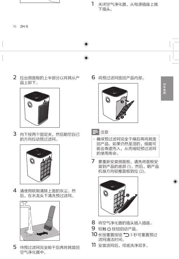 飞利浦AC5660空气净化器怎么清洁过滤网