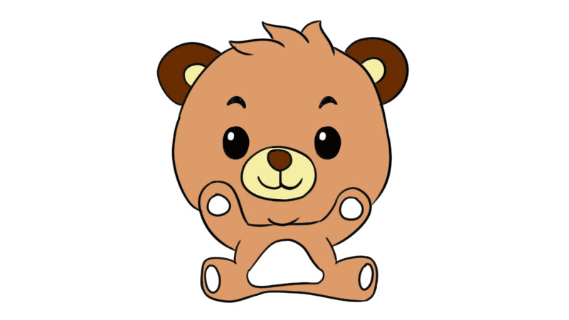 饭熊简笔画怎么画