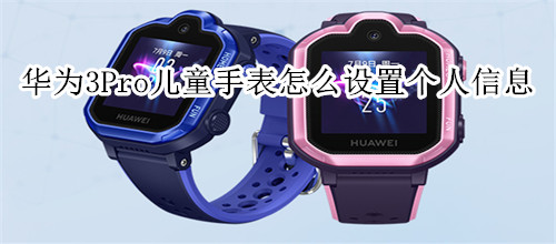 华为3 Pro儿童手表怎么查看号码和设置头像等个人信息