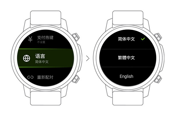 Pacewear HC有几种语言