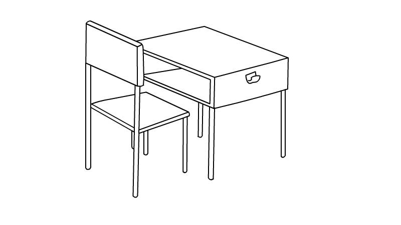 学校教室简笔画