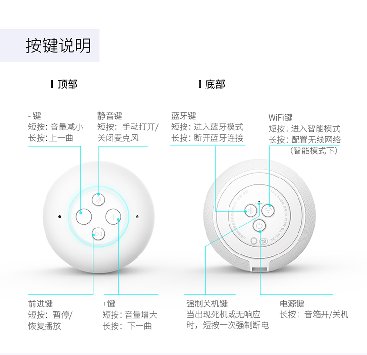 苏宁小Biu智能音箱按键参数是多少