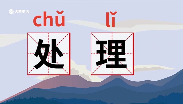 处理的意思 处理是什么意思