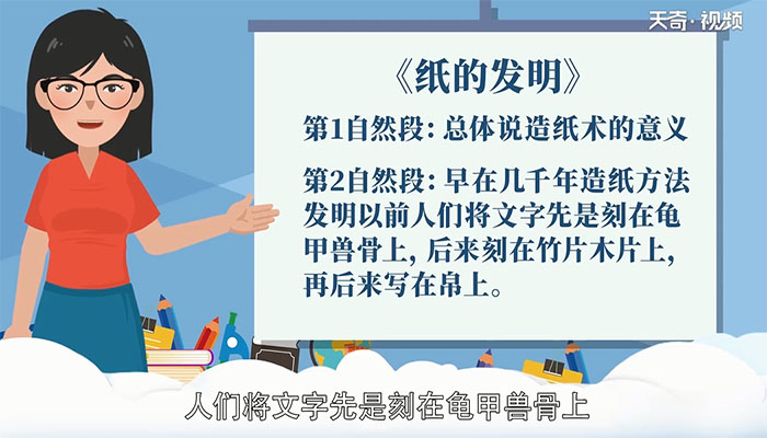 纸的发明每段的段意 纸的发明每段的段意是什么