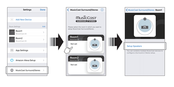 雅马哈WX-021回音壁音箱怎么使用两台音箱作为立体声音箱