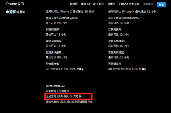iphonexs支持无线充电吗