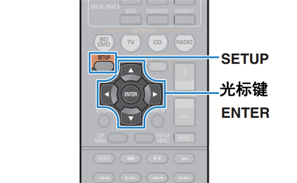 雅马哈HTR-2067家庭影院怎么选择屏幕菜单语言