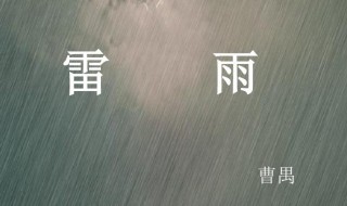 雷雨简介 雷雨简介是什么