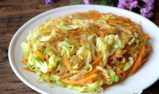 干煸圆白菜粉丝的做法 干煸圆白菜粉丝怎么做