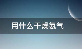 用什么干燥氨气 氨气的介绍
