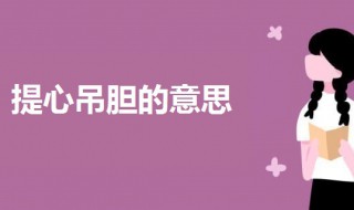 提心吊胆的意思是什么 提心吊胆的意思