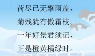 一年好景君须记的君是什么意思 一年好景君须记原文及译文