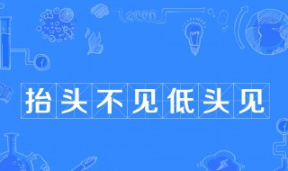 抬头不见低头见是什么意思 抬头不见低头见造句有哪些