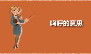 呜呼的意思 呜呼应该怎么读