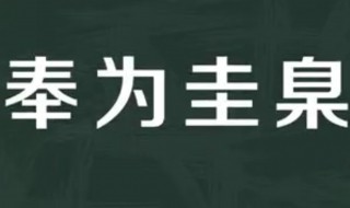 奉为圭臬意思 奉为圭臬出自何处