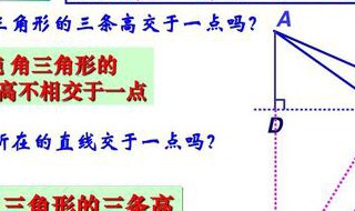 三角形高线为什么相交一点 解法步骤