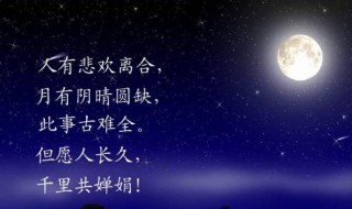 人有悲欢离合月有阴晴圆缺全诗 这首词作者是谁