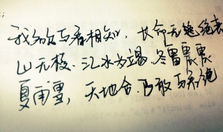 山无棱天地合全首诗 怎么解析