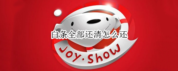 白条全部还清怎么还（白条怎么直接还清）