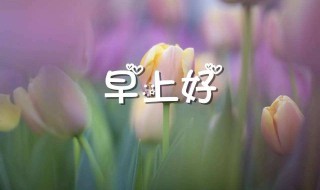 早晨祝福语 早晨祝福语有哪些