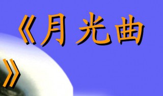 月光曲的主要内容 月光曲的概述