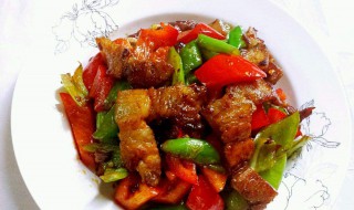 彩椒回锅肉做法图解 这是一道美食