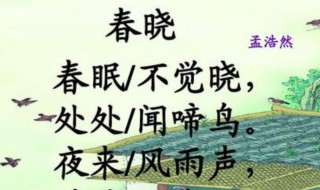 春晓古诗的意思 春晓古诗简介