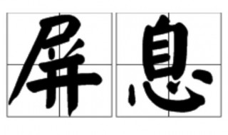 屏息的意思 屏息的含义