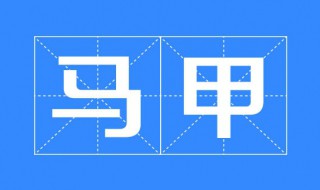 改马甲是什么意思 改马甲的意思