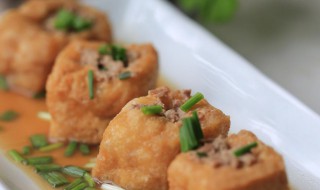 豆腐酿肉末做法图解 豆腐酿肉末的制作方法步骤详解