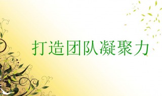 提升团队凝聚力方法 提升团队凝聚力方法分享