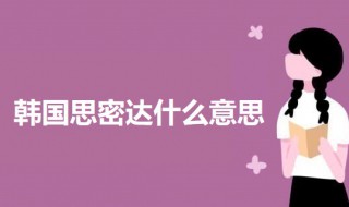 韩国思密达什么意思 韩国思密达的意思解释