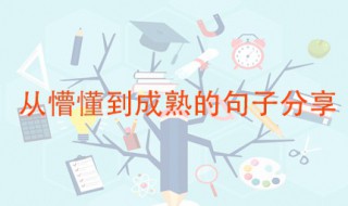 从懵懂到成熟的句子 人总要试着一点点长大