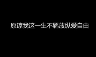 不羁放纵爱自由的意思 不羁放纵爱自由的意思是什么