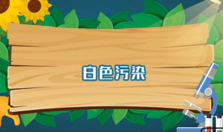 白色污染是指什么 有什么方法可以解决白色污染