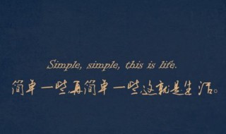 简简单单的幸福语录 简简单单的幸福句子