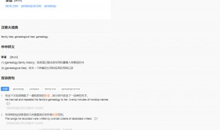 家谱用英语怎么说 例句赏析